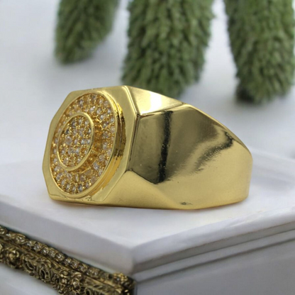 KAVIN GOLD POLISH MEN'S RING