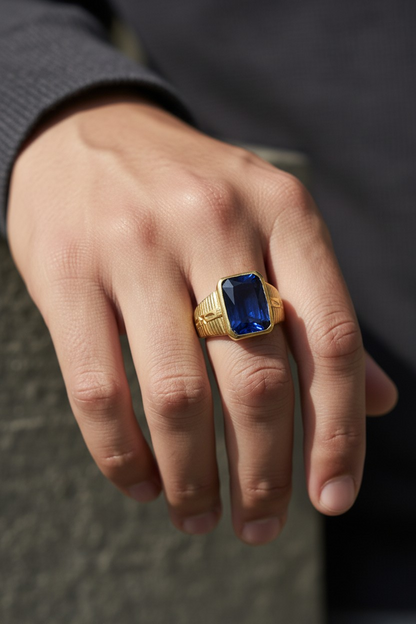 SAPPHIRE ROYAL MEN'S RING