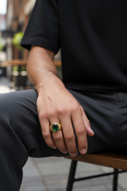EMERALD CLASSIC MEN'S RING