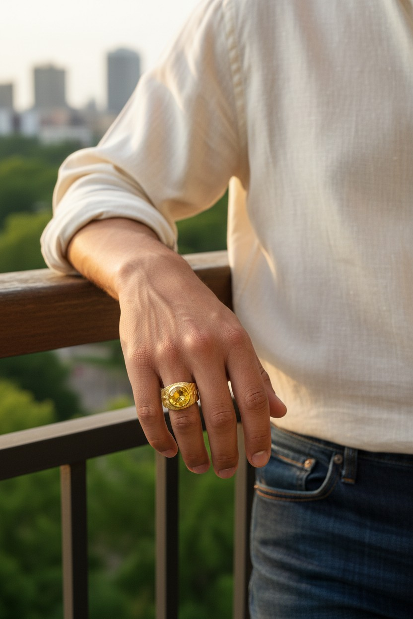 CITRINE ROYAL MEN'S RING