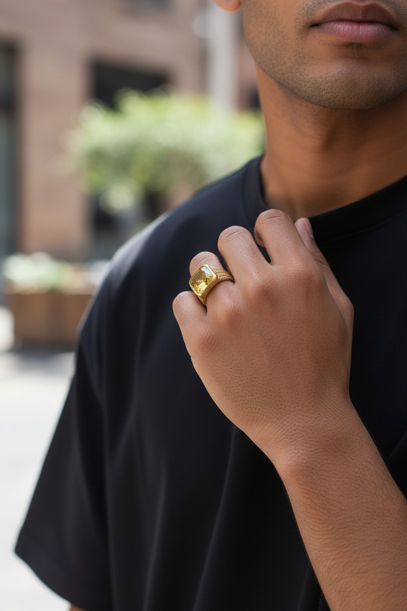CITRINE ELITE MEN'S RING