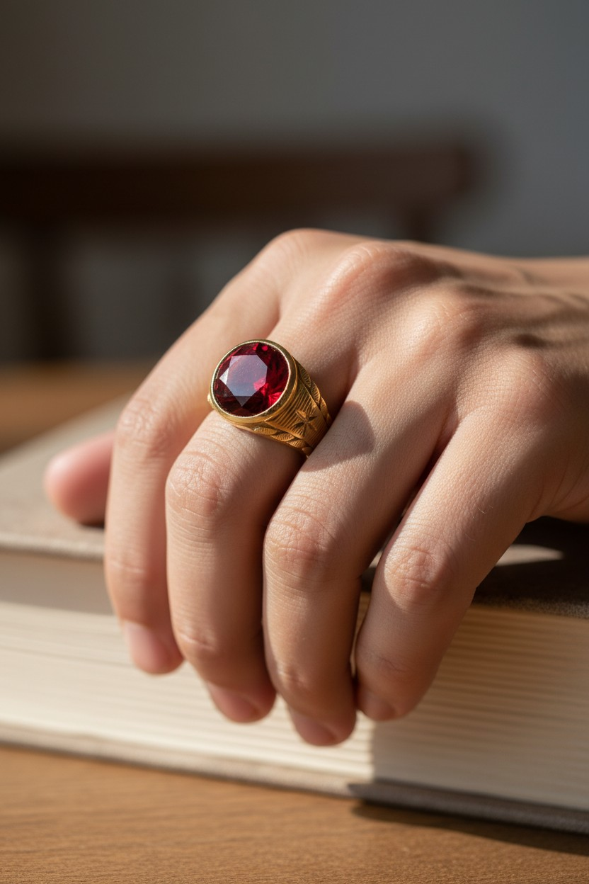 RUBY MAJESTIC MEN'S RING