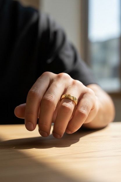 AURMEN OVAL EMPEROR GOLD MEN'S RING