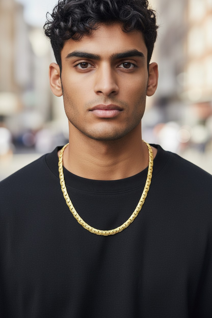 FLAT ITALIAN LINK MEN'S CHAIN
