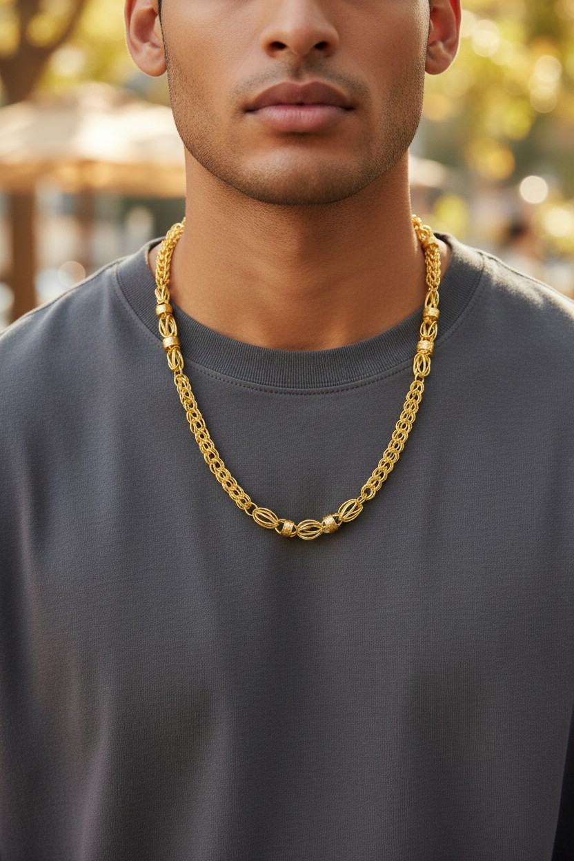 TITAN LOOP GOLD FINISH MEN'S CHAIN