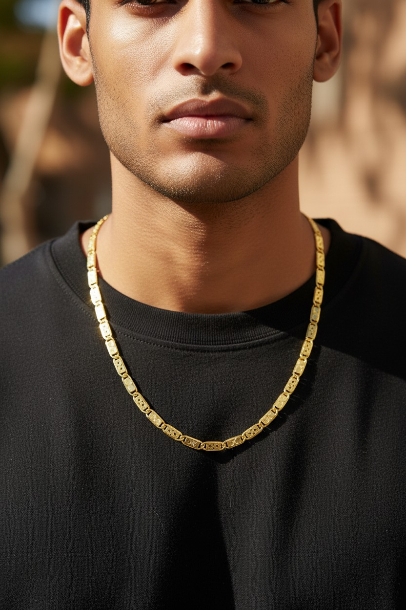 GEOMETRIC PATTERN MEN’S CHAIN