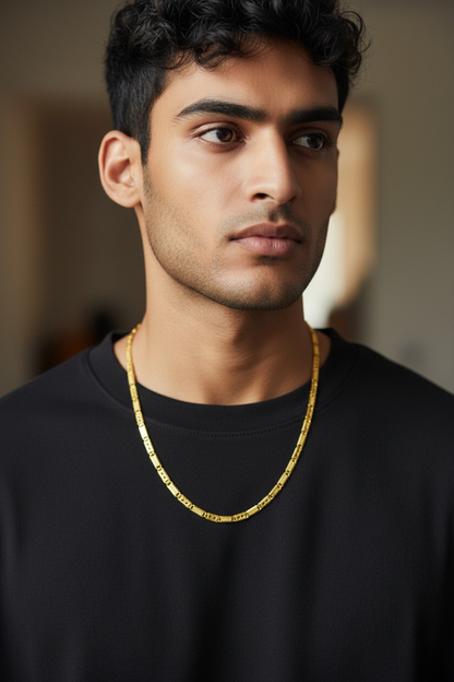 LUXE RECTANGULAR LINK MEN’S CHAIN