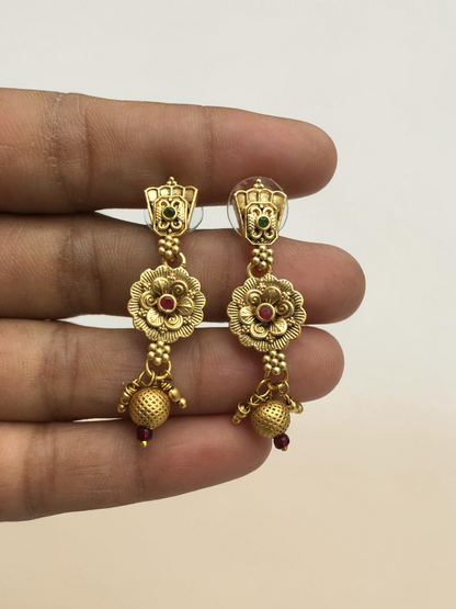 HERITAGE RAJWADI TEMPLE DESIGN MANGALSUTRA WITH TRADITIONAL GHUNGRU