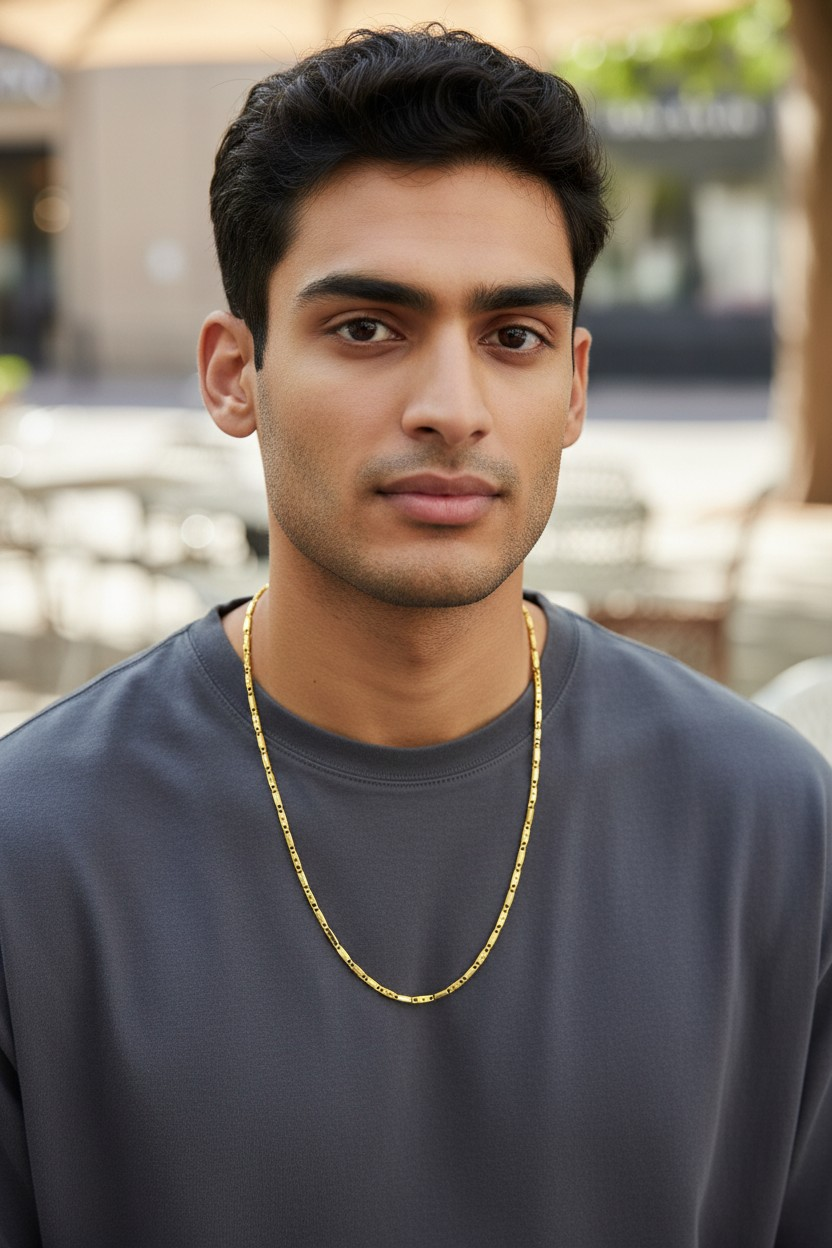 MICRO DETAIL DESIGN MEN’S GOLD CHAIN