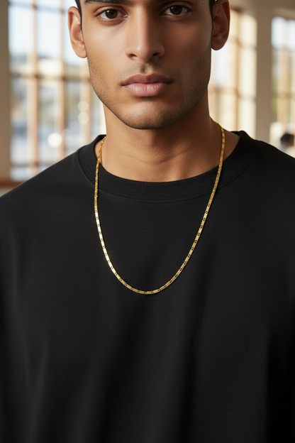 MICRO DETAIL DESIGN MEN’S GOLD CHAIN