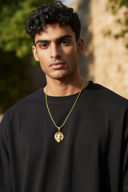 MAHADEV TRISHUL MICRO GOLD PLATED PENDANT CHAIN