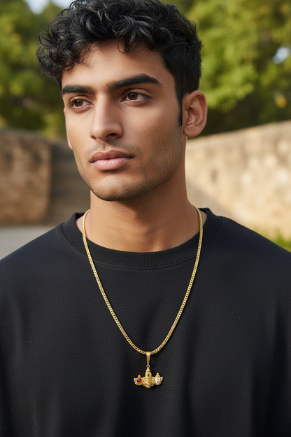 BALAJI MICRO GOLD PLATED CHAIN PENDANT