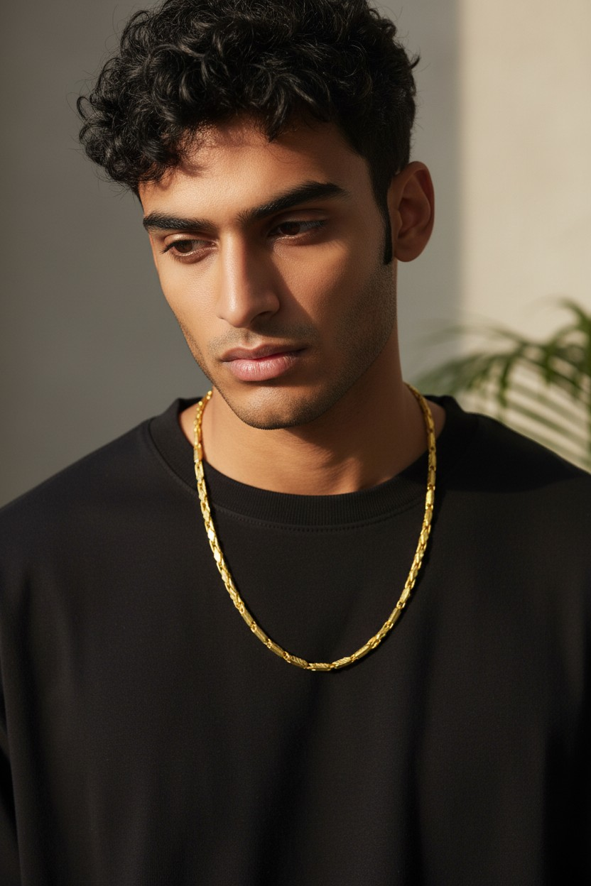 DIAMOND CUT MICRO GOLD MEN’S CHAIN