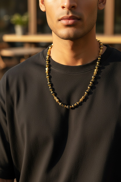 AD BALL RUDRAKSH MICRO GOLD MEN’S MALA