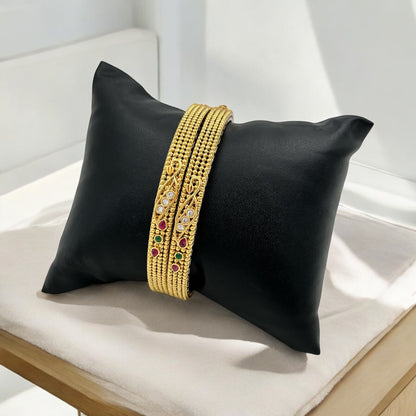RUDRAKSHI RUBY EMERALD BANGLES