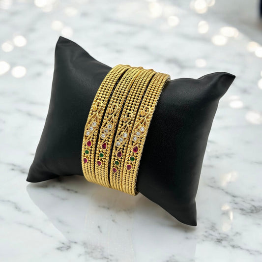 RUDRAKSHI RUBY EMERALD BANGLES