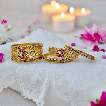 PADMAVATI RAJWADI PHOOL BANGLES