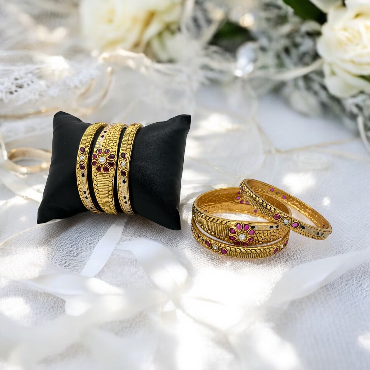 PADMAVATI RAJWADI PHOOL BANGLES