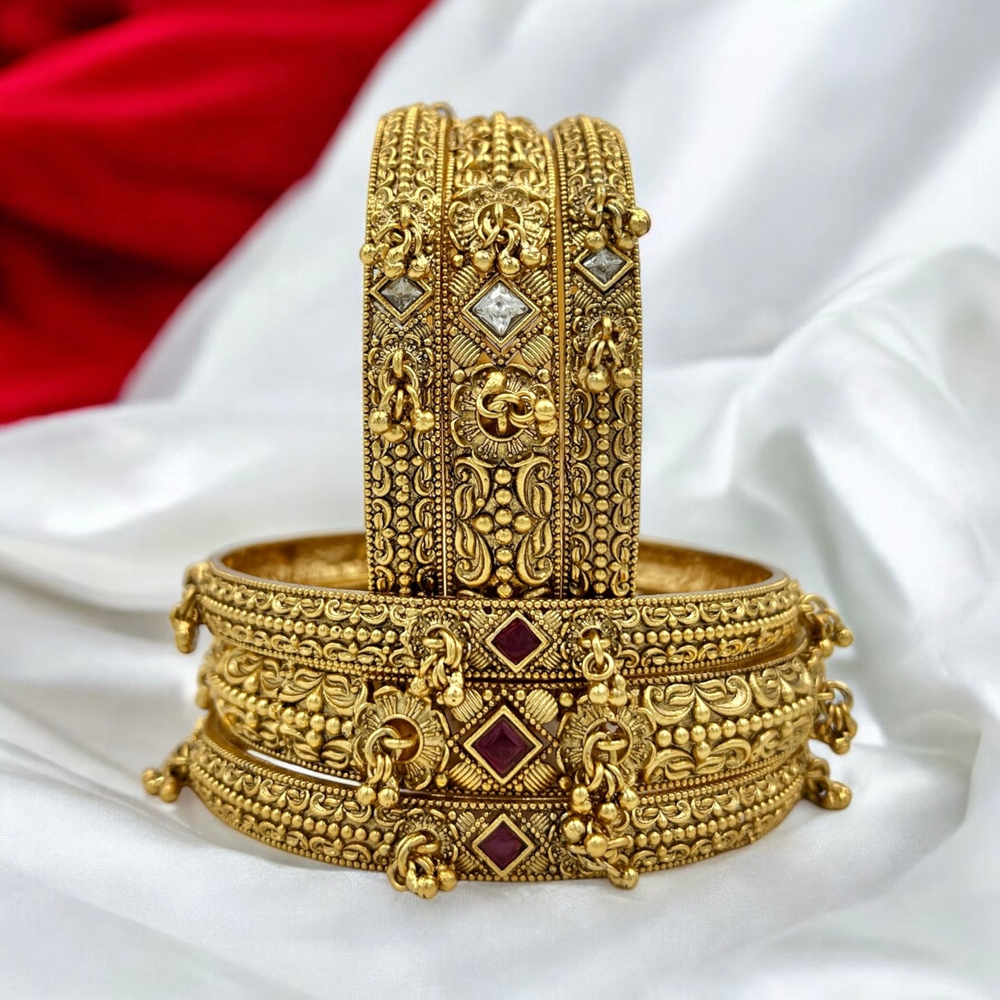 YASHODHARA JHUMKA RAJWADI BANGLES