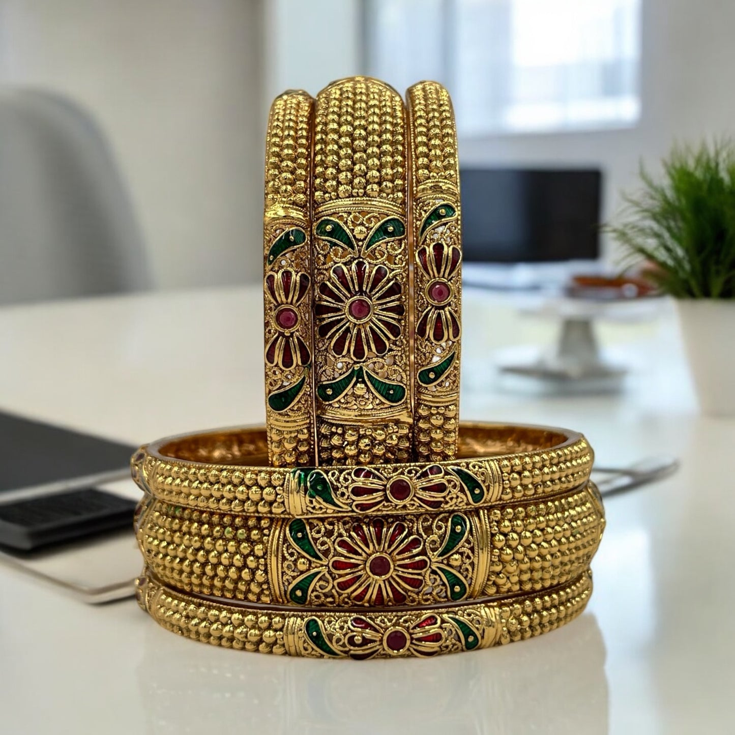 SAHITHI RAJWADI BRASS BANGELS