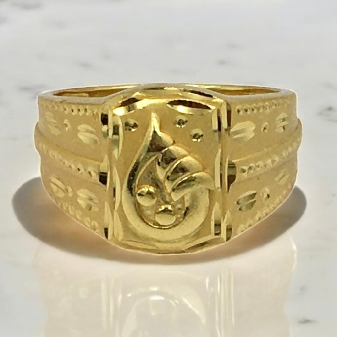 KING'S SIGNATURE MICRO GOLD PLATED RING