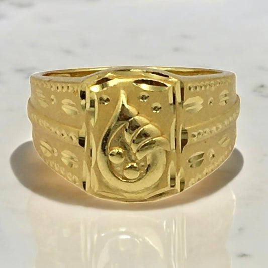 KING'S SIGNATURE MICRO GOLD PLATED RING