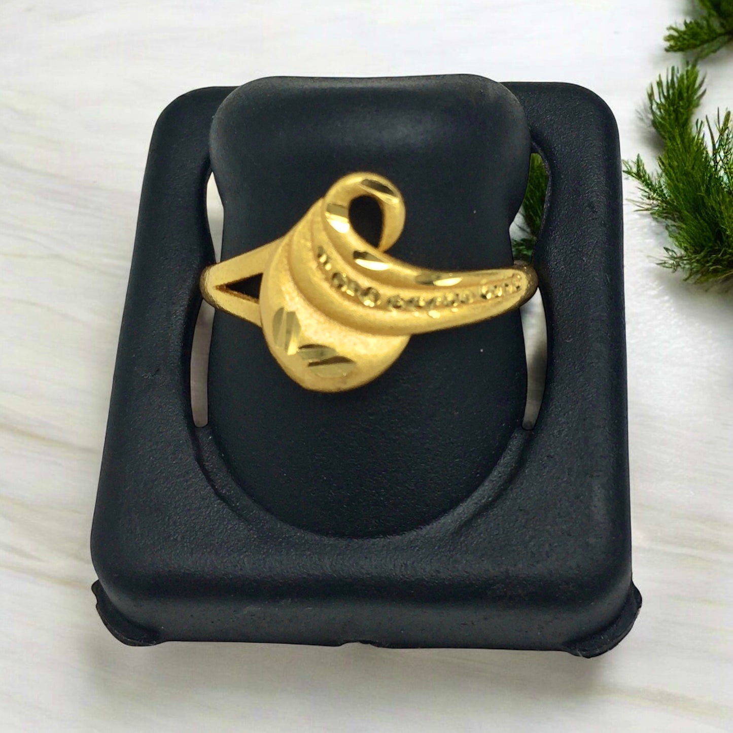 ORBIT BLOSSOM MICRO GOLD PLATED RING FOR WOMEN