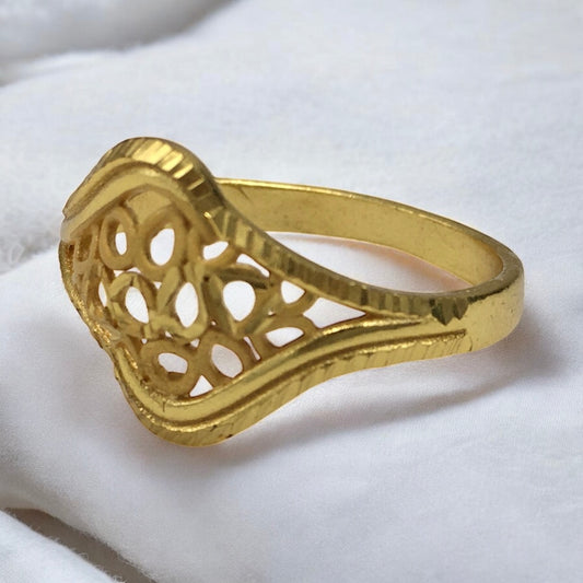 SUNDROP CURVES MICRO GOLD PLATED RING FOR WOMEN