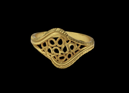 SUNDROP CURVES MICRO GOLD PLATED RING FOR WOMEN