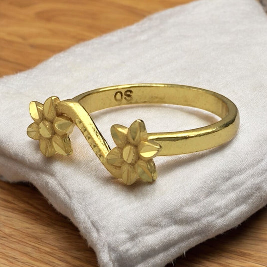 RADIANT ROOTS MICRO GOLD PLATED RING FOR WOMEN