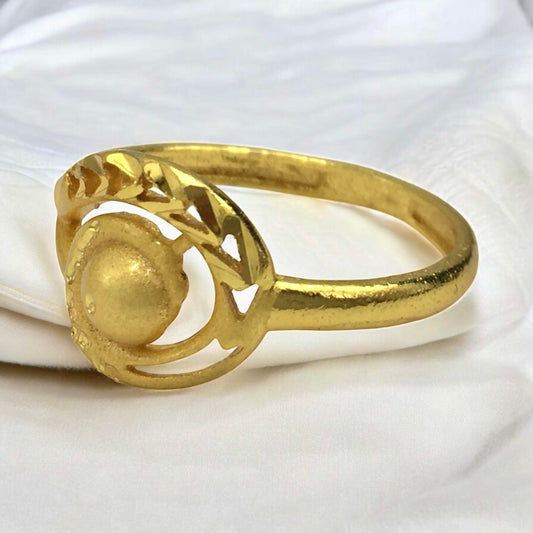 ETHNIC CHARM MICRO GOLD PLATED RING FOR WOMEN