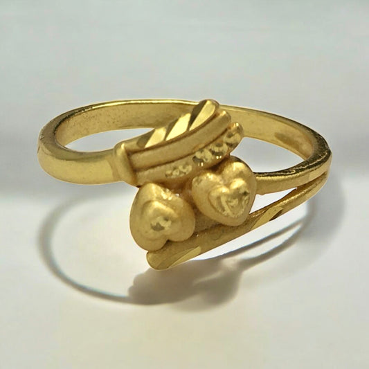 GOLDEN CLUSTER RAYS MICRO GOLD PLATED RING FOR WOMEN
