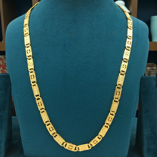 CLASSIC DIAMOND GROOVE LINK 24 INCH MEN'S CHAIN