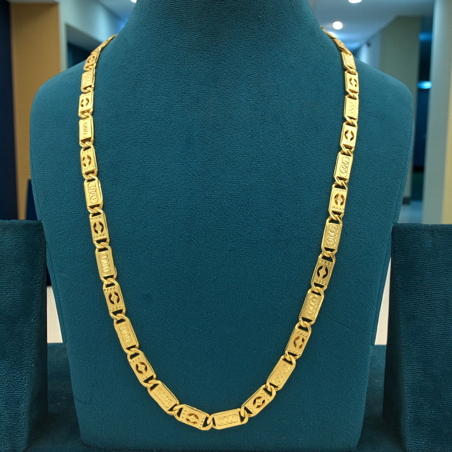 ELITE GRID WEAVE 24 INCH MEN'S CHAIN