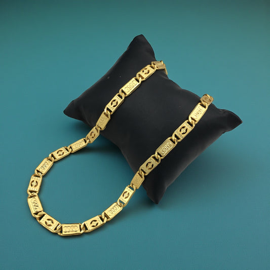 ELITE GRID WEAVE 24 INCH MEN'S CHAIN