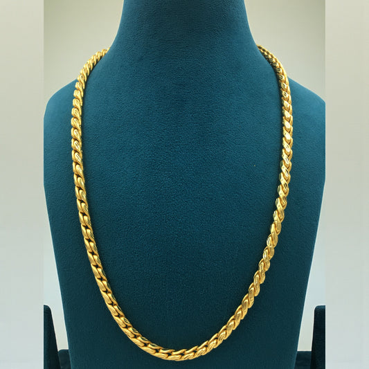 REGAL BRAIDED GOLD 24 INCH MEN'S CHAIN