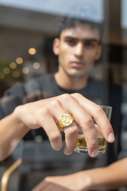 FORGE PRIME RING – Micro Gold Plated Brass Men’s Statement Ring
