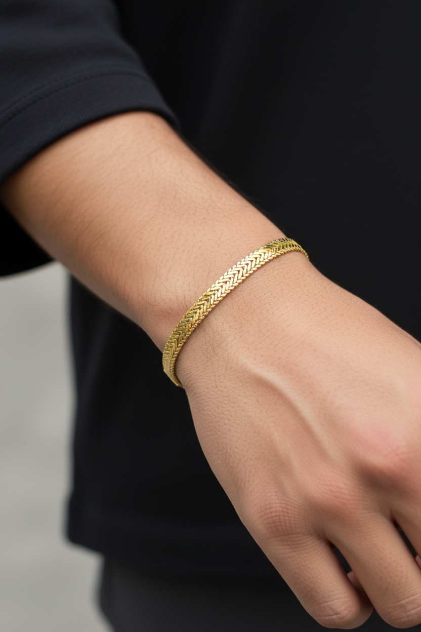 VORTEX WEAVE BRACELET – MICRO GOLD PLATED MEN'S BRACELET