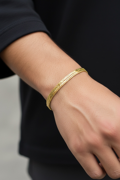 VORTEX WEAVE BRACELET – MICRO GOLD PLATED MEN'S BRACELET