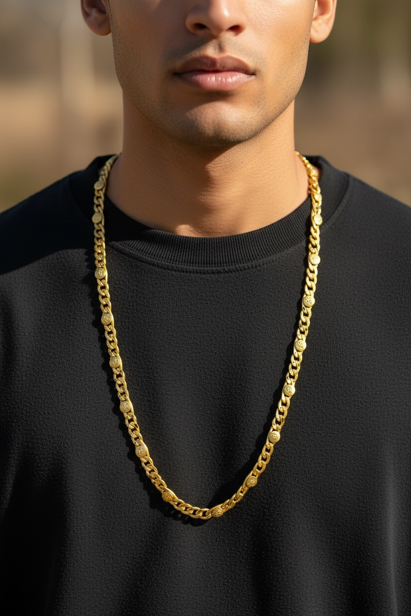 AUREX COINLINK MEN’S 24 INCH CHAIN