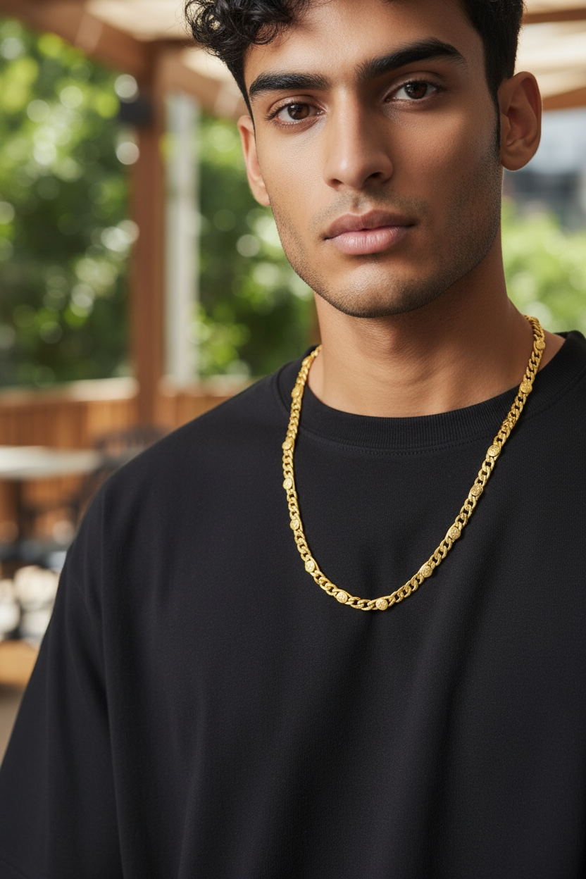 AUREX COINLINK MEN’S 24 INCH CHAIN