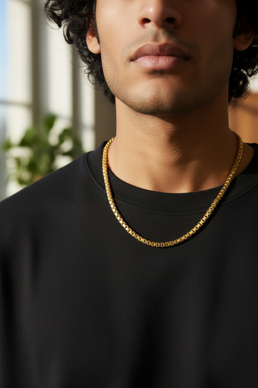TITANIUM GRID CHAIN MEN’S 20 INCH CHAIN