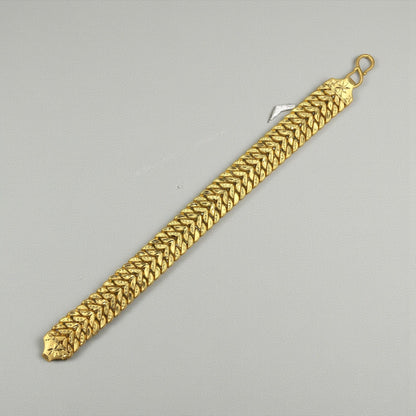TITANIUM BRAID GOLD BRACELET