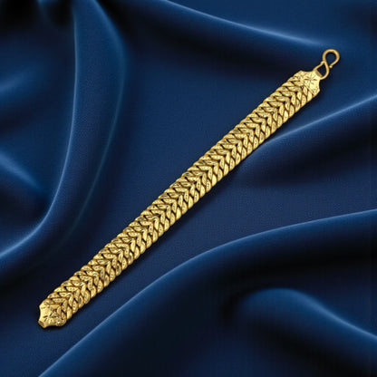 TITANIUM BRAID GOLD BRACELET