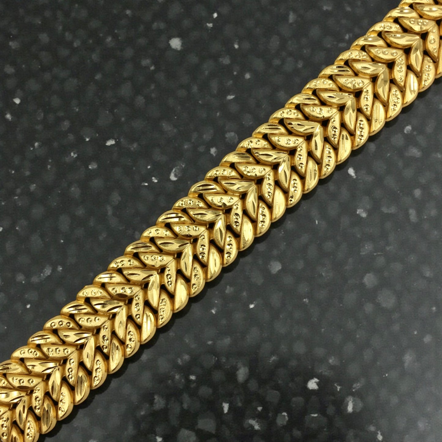 TITANIUM BRAID GOLD BRACELET