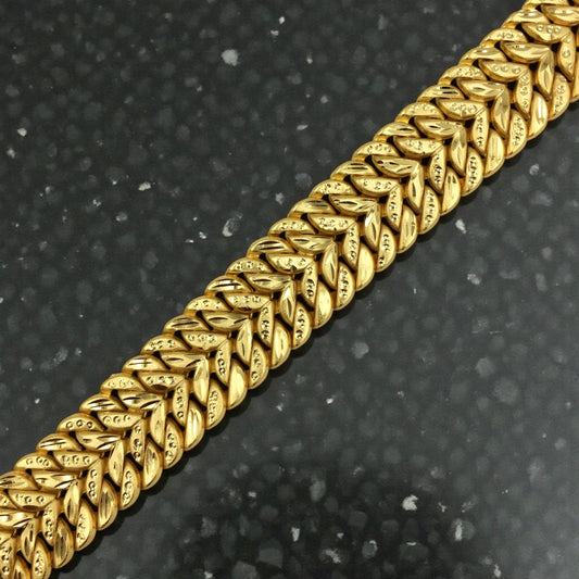 TITANIUM BRAID GOLD BRACELET