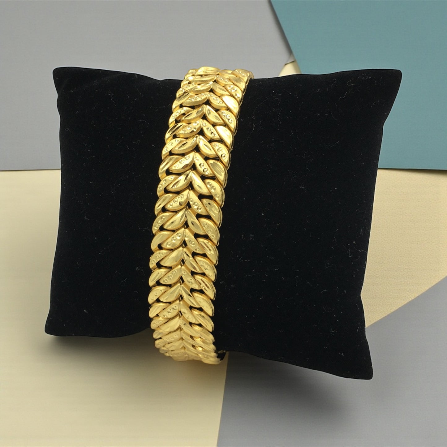 TITANIUM BRAID GOLD BRACELET