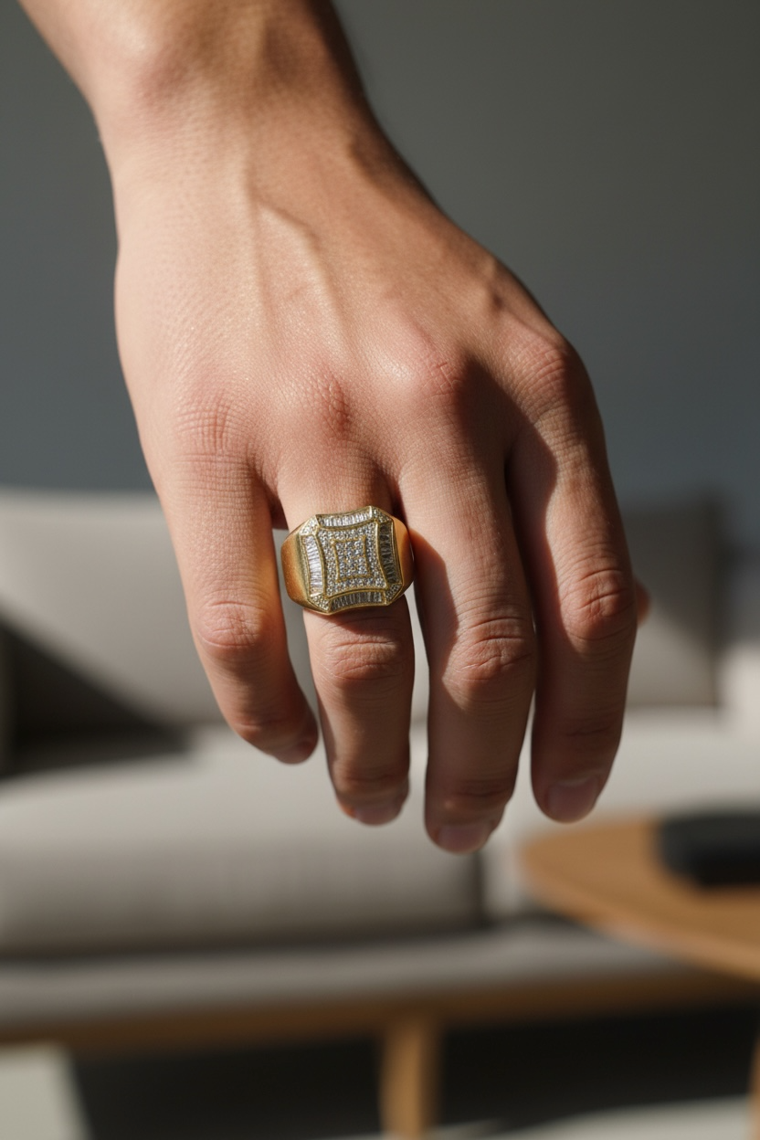 SAMRAT DIAMOND SIGNET RING