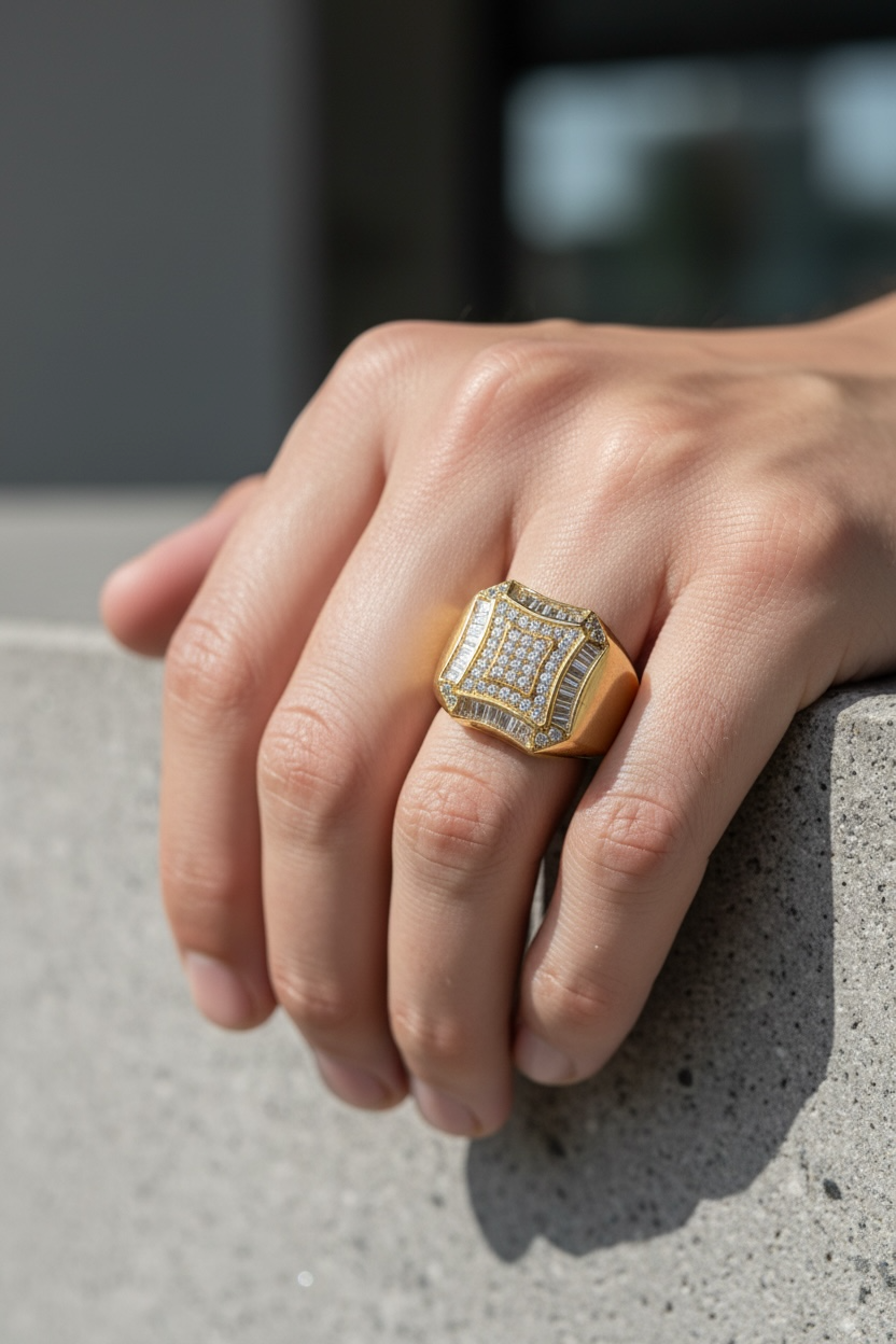 SAMRAT DIAMOND SIGNET RING
