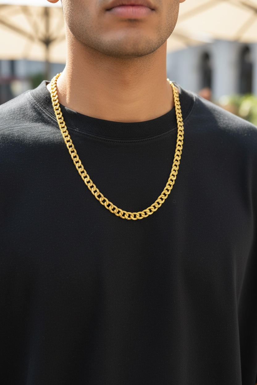 KING’S CUBAN MAJESTY GOLD 20 INCH MEN’S CHAIN